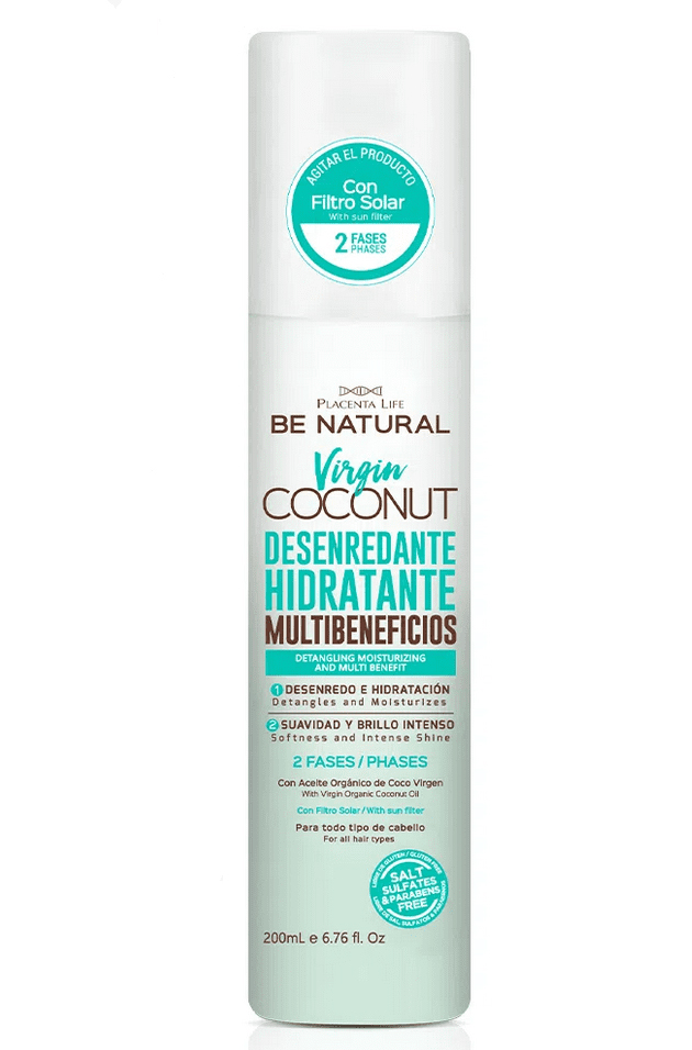 BE NATURAL VIRGIN COCONUT TRATAMIENTO DESENREDANTE HIDRATANTE 200ML