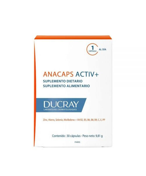 DUCRAY ANACAPS ACTIV+SUPLEMENTO ALIMENTICIO ANTI-CAÍDA 30 CÁPSULAS