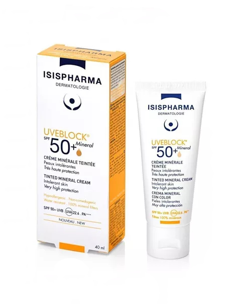 ISISPHARMA UVEBLOCK SPF50+ CREMA MINERAL CON COLOR 40ML - Imagen 2
