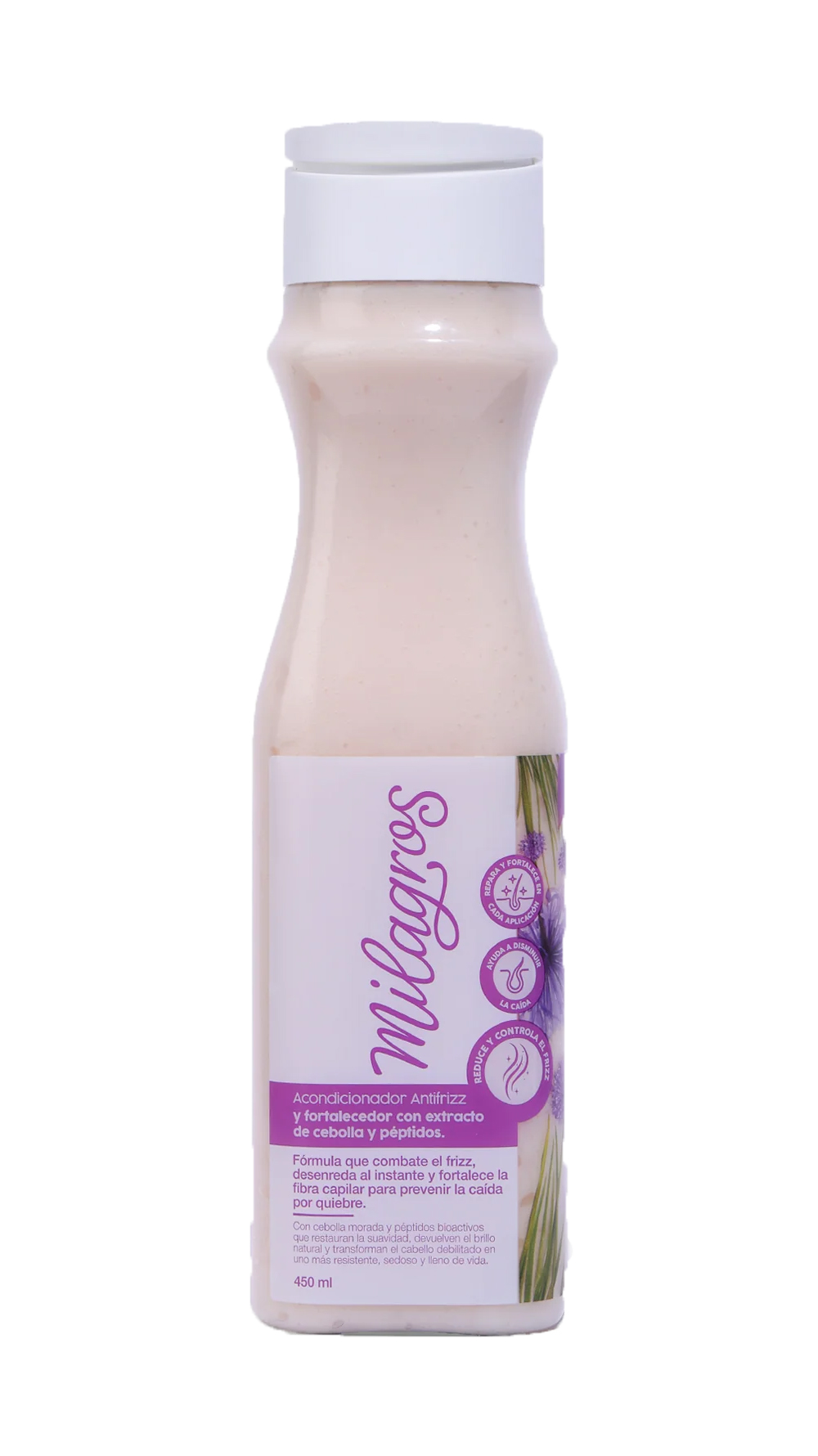 MILAGROS ACONDICIONADOR ANTIFRIZZ Y FORTALECEDOR CON EXTRACTO DE CEBOLLA 450ML