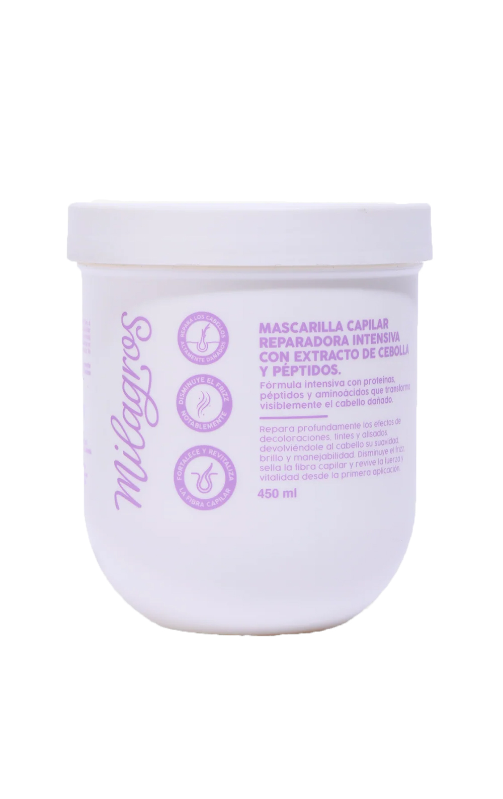 MILAGROS MASCARILLA CAPILAR REPARADORA INTENSIVA CON EXTRACTO DE CEBOLLA 450ML