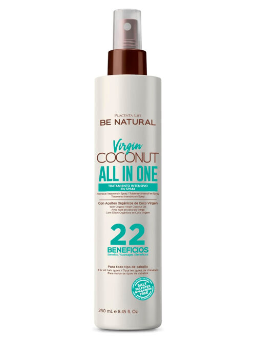 BE NATURAL ACONDICIONADOR TRATAMIENTO INTENSIVO ALL IN ONE VIRGIN COCONUT 250ML