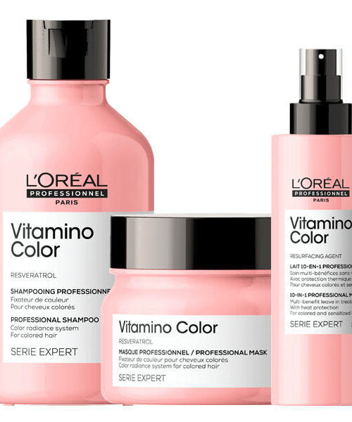 L'ORÉAL PROFESSIONNEL SET DE TRÍO PARA EL CUIDADO DEL COLOR VITAMINO SERIE EXPERT