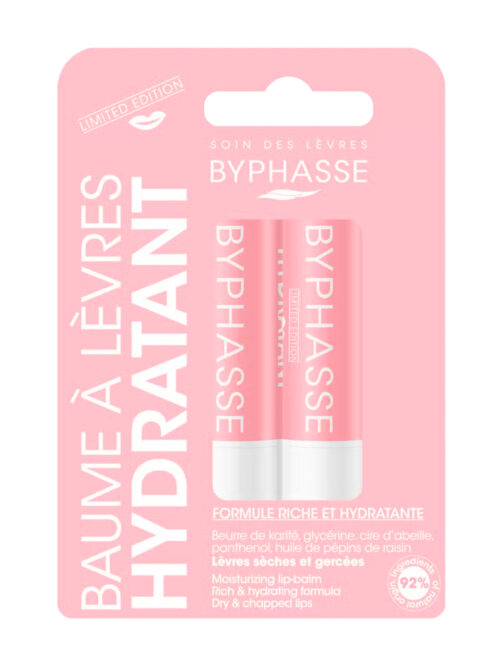 BYPHASSE BÁLSAMO DE LABIOS HIDRATANTE PINK EDITION X2