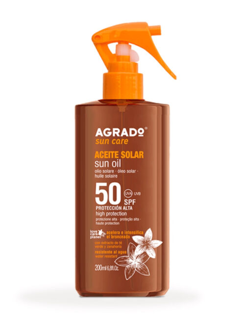 AGRADO ACEITE SOLAR ACELERADOR DEL BRONCEADO SPF8 200ML