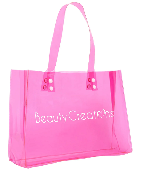 BEAUTY CREATIONS PVC PINK TOTE BAG