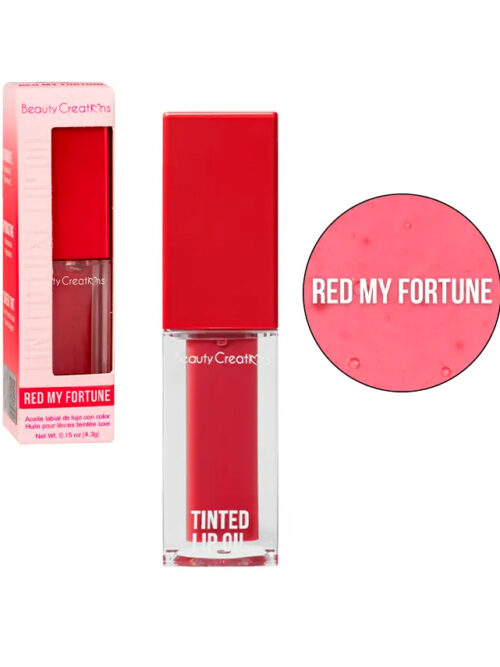 BEAUTY CREATIONS ACEITE LABIAL TINTED LUXE RED MY FORTUNE 4.3G