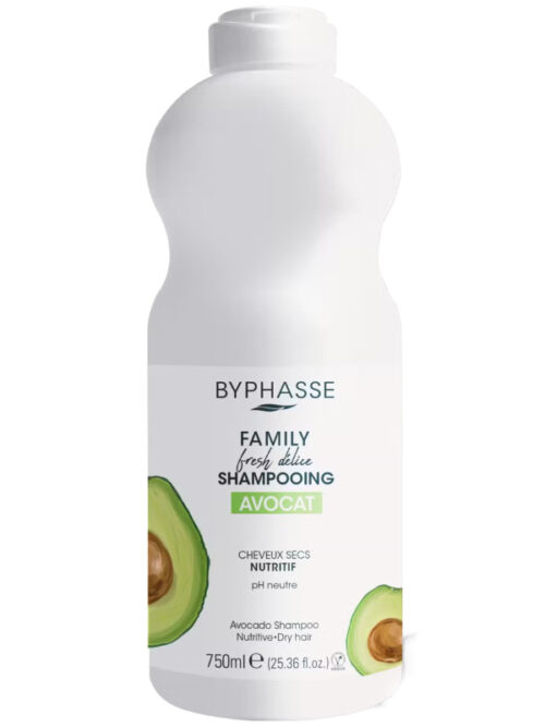 BYPHASSE FAMILY FRESH DÉLICE SHAMPOO - AGUACATE: CABELLO SECO 750ML