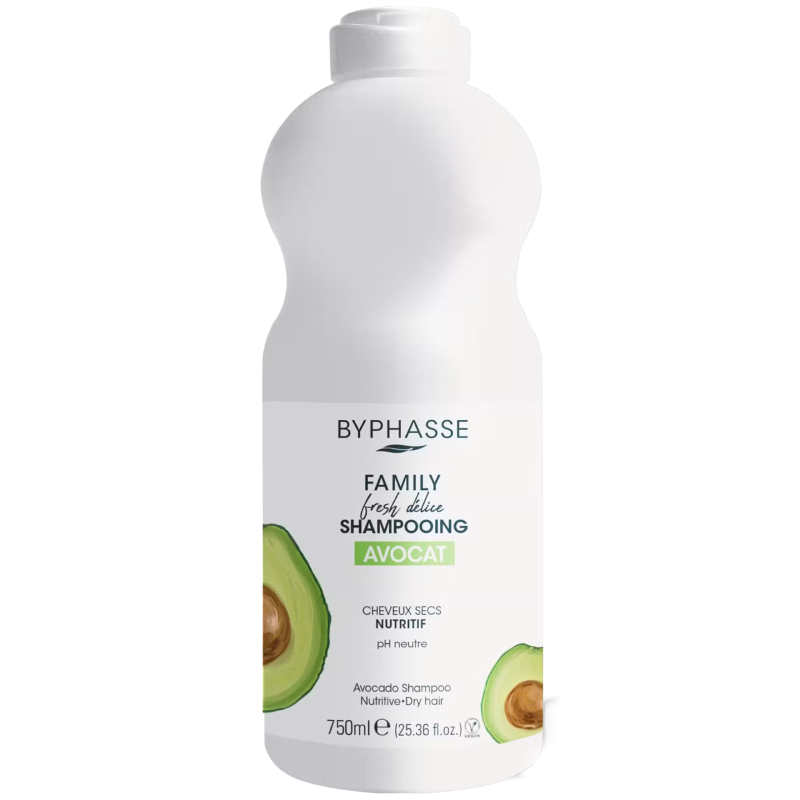BYPHASSE FAMILY FRESH DÉLICE SHAMPOO - AGUACATE: CABELLO SECO 750ML