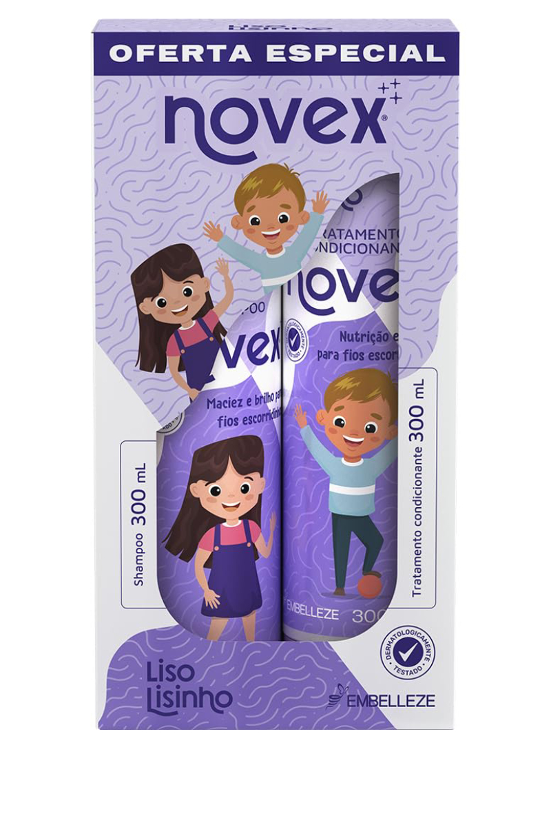 NOVEX LISO LISINHO KIT SHAMPOO Y ACONDICIONADOR 300ML