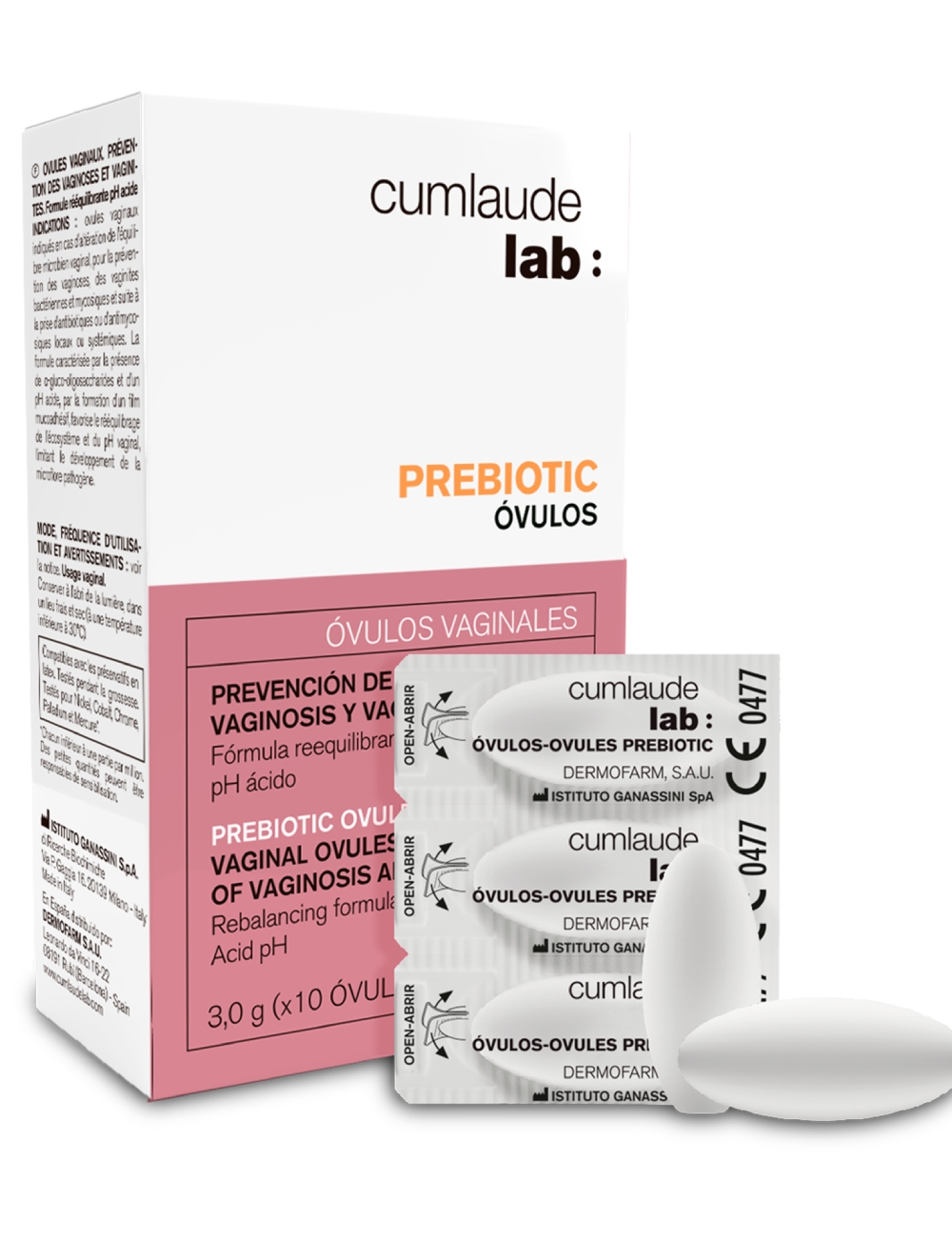 CUMLAUDE LAB PREBIOTIC 10 ÓVULOS VAGINALES