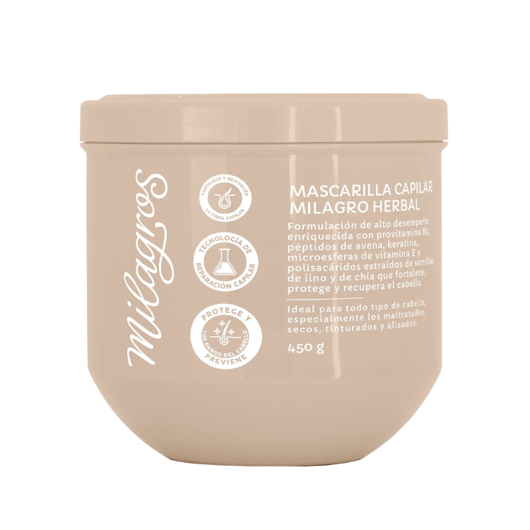 MILAGROS MASCARILLA CAPILAR HERBAL 450G